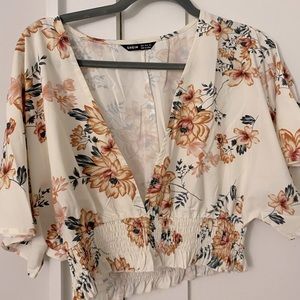 Low cut crop top Shein